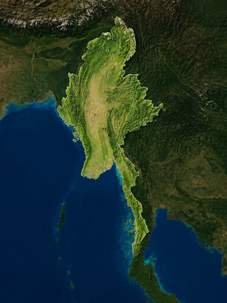 myanmar map